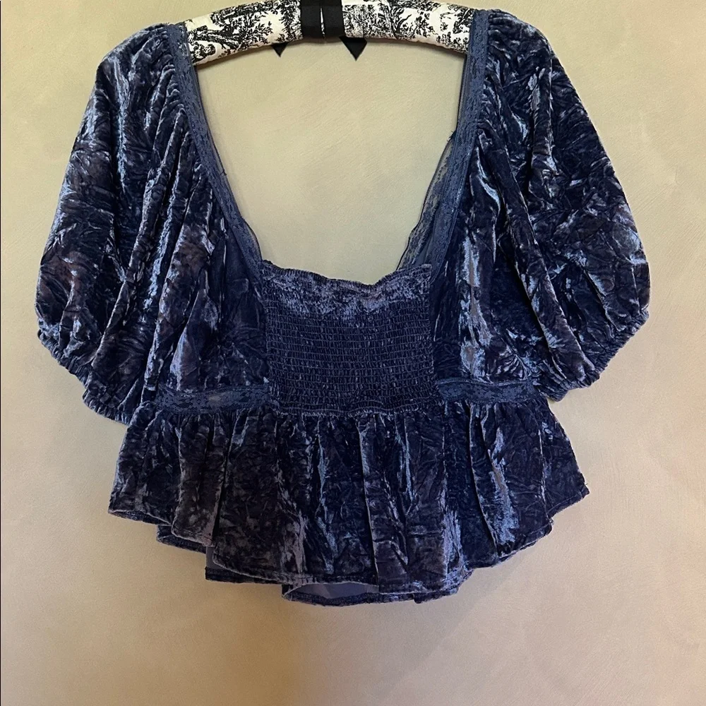 Free People Yours Truly Velvet Top / Wild Moon